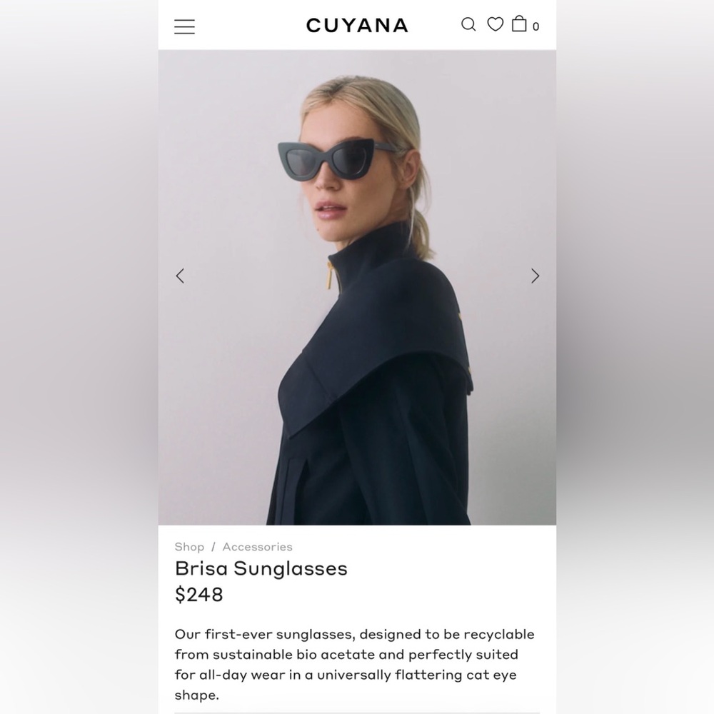 Cuyana Brisa Sunglasses - Black